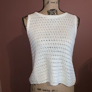 White crotchet top
